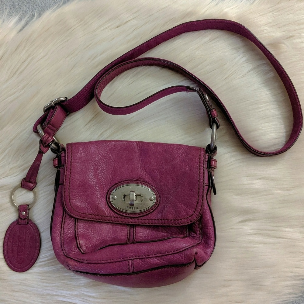 Fossil Long Live Vintage Leather Crossbody Purse